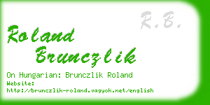 roland brunczlik business card